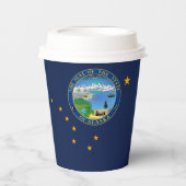 Alaskan Flag & Seal, Flag of Alaska Papieren Bekers (Voorkant)