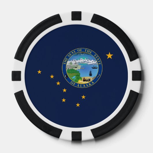 Alaskan Flag & Seal, Flag of Alaska Poker Chips (Voorkant)