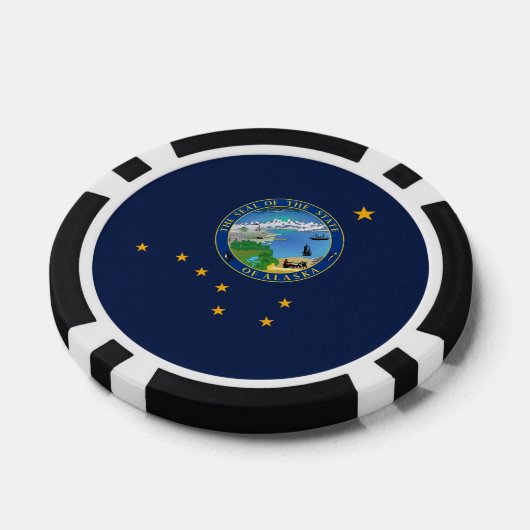 Alaskan Flag & Seal, Flag of Alaska Poker Chips (Enkel)