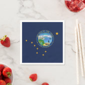 Alaskan Flag & Seal, Flag of Alaska Servet (Insitu)