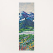 Alaskan Floral Mountain Yoga Mat (Voorkant)