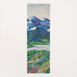 Alaskan Floral Mountain Yoga Mat