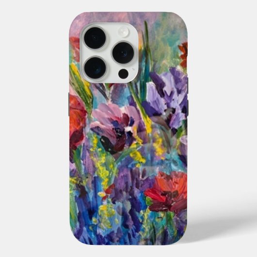 Alaskan Flowers iphone 15 pro case  (Achterkant)