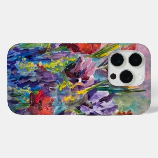 Alaskan Flowers iphone 15 pro case  (Achterkant (horizontaal))