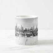 Alaskan Geleide honden die buiten een Logcabine st Koffiemok (Center)