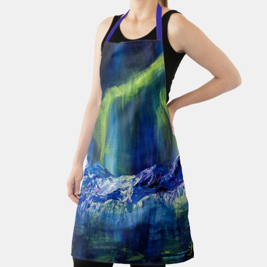 Alaskan Glacial Reflections BBQ Schort1 Schort (Insitu)