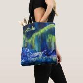 Alaskan Glacial Reflections & Borealis canvas tas (Dichtbij)