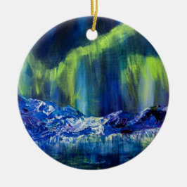 Alaskan Glacial Reflections keramisch ornament