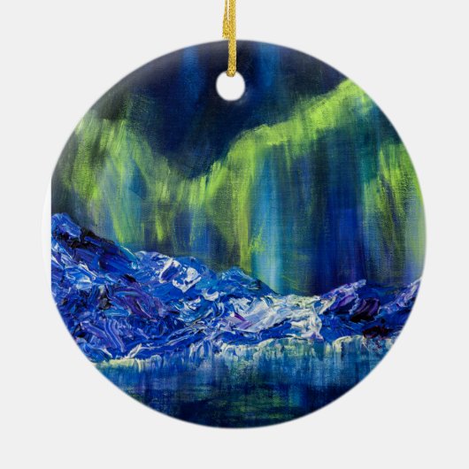 Alaskan Glacial Reflections keramisch ornament (Achterkant)