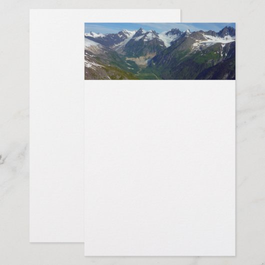 Alaskan Glacier-Carved Valley Briefpapier (Voorkant / Achterkant)