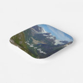 Alaskan Glacier-Carved Valley Papieren Bordje (Gebogen)