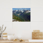 Alaskan Glacier-Carved Valley Poster (Keuken)