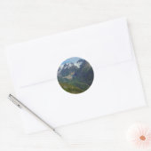 Alaskan Glacier-Carved Valley Ronde Sticker (Envelop)