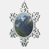 Alaskan Glacier-Carved Valley Tin Sneeuwvlok Ornament (Rechts)