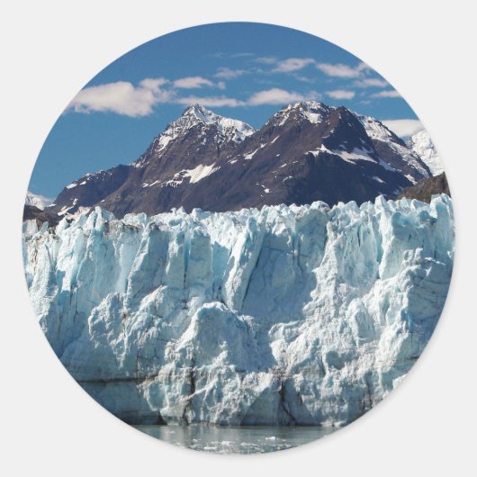 Alaskan Glacier Ronde Sticker (Voorkant)
