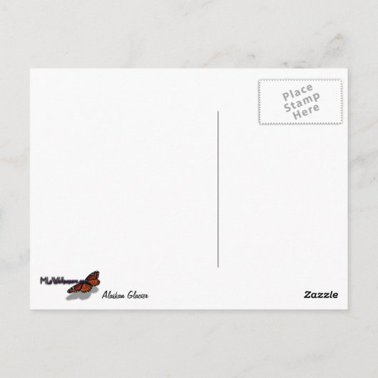 Alaskan Glacier Schilderachtig Reislandschap Briefkaart (Achterkant)