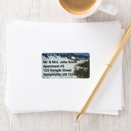 Alaskan Glacier Schilderachtig Reislandschap Etiket (Insitu)