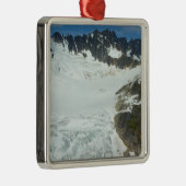 Alaskan Glacier Schilderachtig Reislandschap Metalen Ornament (Rechts)