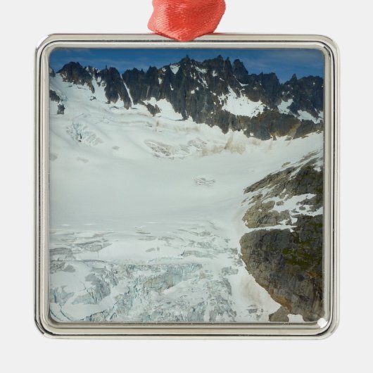 Alaskan Glacier Schilderachtig Reislandschap Metalen Ornament (Voorkant)