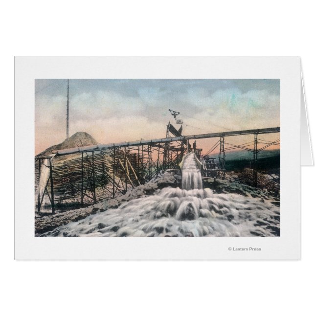 Alaskan Gold Mining Operation Sluice Box (Voorkant Horizontaal)