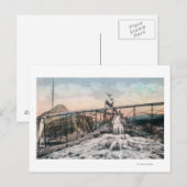 Alaskan Gold Mining Operation Sluice Box Briefkaart (Voorkant / Achterkant)