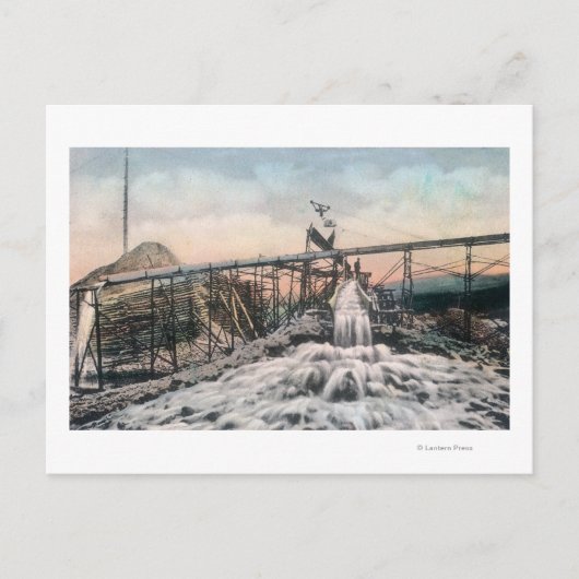 Alaskan Gold Mining Operation Sluice Box Briefkaart (Voorkant)