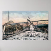 Alaskan Gold Mining Operation Sluice Box Poster (Voorkant)