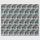 Alaskan Grizzly Beer Gevist Cadeaupapier (Vlak)