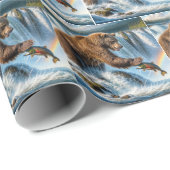 Alaskan Grizzly Beer Gevist Cadeaupapier (Rol Hoek)