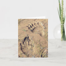 Alaskan Grizzly Sporen - 4" x 5,6" Notitiekaart