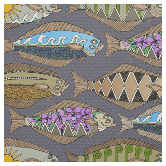 Alaskan halibut schemk stof (Swatch)