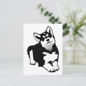 Alaskan Husky Briefkaart (Staand voorkant)
