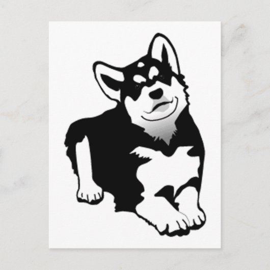 Alaskan Husky Briefkaart (Voorkant)