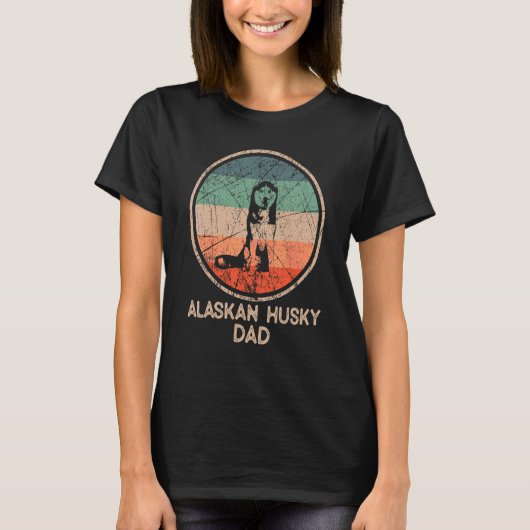 Alaskan Husky Dog  Alaskan Husky Dad T-shirt (Voorkant)