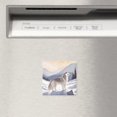 Alaskan Husky | Dog Mountain Aquarel Magneet (Insitu (Vaatwasser))