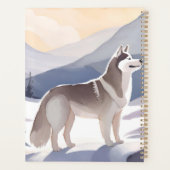 Alaskan Husky | Dog Mountain Aquarel Planner (Achterkant)
