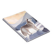 Alaskan Husky | Dog Mountain Watercolor Notitieboek (Rechterzijde)
