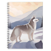 Alaskan Husky | Dog Mountain Watercolor Notitieboek (Voorkant)