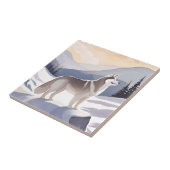 Alaskan Husky | Dog Mountain Watercolor Tegeltje (Zijkant)