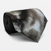 Alaskan Husky Dog Pet Man Stropdas Black (Opgerold)