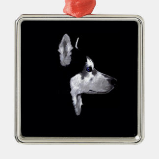 Alaskan Husky Dog Profile aanpassen Metalen Ornament