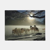 Alaskan Husky Dog Sled Race Deurmat (Voorkant)