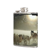 Alaskan Husky Dog Sled Race Heupfles (Links)