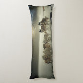 Alaskan Husky Dog Sled Race Lichaamskussen (Achterkant (Verticaal))