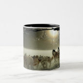 Alaskan Husky Dog Sled Race Tweekleurige Koffiemok (Center)