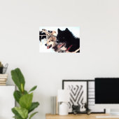 Alaskan Husky Love Poster (Thuiskantoor)