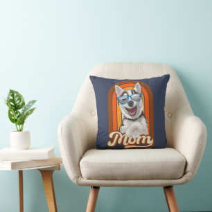 Alaskan husky mama, siberische husky mama kussen