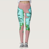Alaskan-kaart en feiten leggings (Voorkant)
