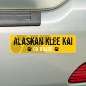 Alaskan Klee Kai aan boord Bumpersticker (Op auto)