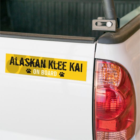 Alaskan Klee Kai aan boord Bumpersticker (Op Truck)